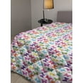 thumbnail image 2 of Butterfly Down Alternative Comforter, Vibrant Animals Psychedelic Sixties Inspired Color Palette Nature Illustration, Microfiber Quilt for All Season, 5 Sizes, Multicolor, by Ambesonne, 2 of 3