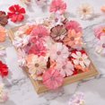 thumbnail image 3 of Uxcell 4.5 cm Dia Artificial Daisies Flower Heads Silk Fake Daisies Heads 50 Pcs Coffee, 3 of 6