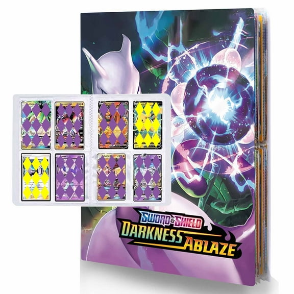 4-Pockets Card binder, Trading Card binder, Card Folder, Album with Collection Cards, Collection card protective cover, 30 pages holds to 240 cards(N9)