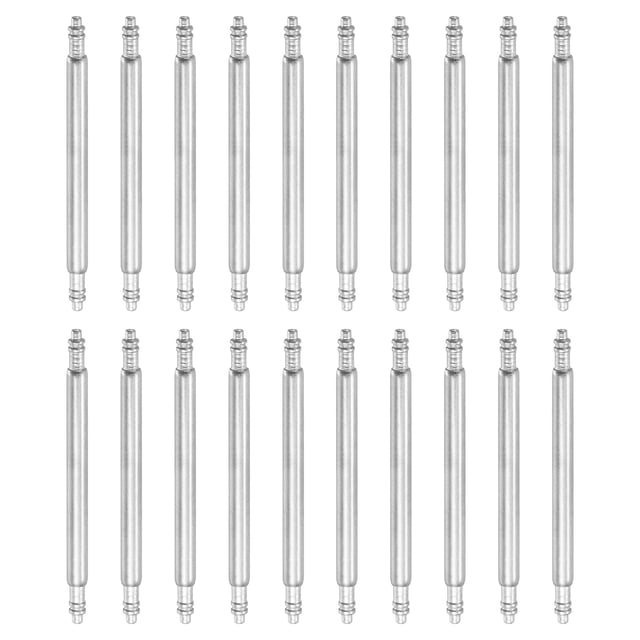 20 piezas de pasadores de resorte para reloj de 26mm y 1.8mm de grosor, pasadores de doble brida de acero inoxidable para reemplazo de correas de reloj