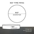 thumbnail image 4 of PD Metals Soaring Eagle 12 in. Tall 60 in. Diameter Fire Ring, 4 of 6