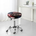 thumbnail image 7 of Fotbe USA Vintage Flag Tractor Pattern Stool Covers Round,Waterproof Round Bar Stool Covers Bar Chair Covers Washable Stool Cushion Slipcover for 12-14 Inch Chair-13 inch, 7 of 7