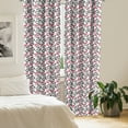 thumbnail image 3 of Ambesonne Botanical 4-Panel Curtains, Berries on Twigs Leaves, 56"x63", Dark Pink and Charcoal Grey, 3 of 4