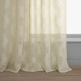 thumbnail image 5 of Calais Tile Beige Patterned Linen Sheer Curtain (1 Panel), Calais Tile Beige, 50W X 108L, 5 of 8