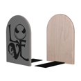 thumbnail image 2 of Sujetalibros de Pesadilla antes de Navidad, bonitos sujetalibros para estanterías, resistentes, antideslizantes, de madera, decorativos para el hogar y la oficina., 2 of 8