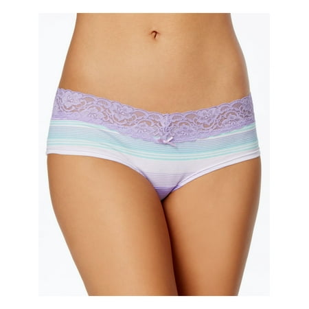 

JENNI Intimates Purple Cotton Blend Striped Everyday Underwear Size: XXL