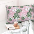 thumbnail image 4 of Pofeuu Lilies Flowers Print Polyester Microfiber Plush Pillowcases, Super Soft and Cozy Pillow Case Covers with Envelop Closure（Pillow core not included）-16"x24", 4 of 6