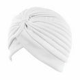 thumbnail image 2 of CHGBMOK Stretch Turbans Head Beanie Cover Twisted Pleated Headwrap Assorted Colors Hair Cover Hats for Women on Clearance, 2 of 2
