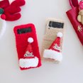 thumbnail image 6 of Plush Case for Samsung Galaxy Z Flip 4, Cute 3D Christmas Hat Case Soft Faux Lambswool Cover Fashion Shockproof Cover Cartoon Case Girl Furry Phone Cover for Samsung Galaxy Z Flip 4, Red, 6 of 7