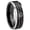 Black 2 Tone Beveled Edge, variant on Masonic 32 Duo Line Freemason Concave Black Tungsten Men Ring 10MM
