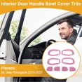 thumbnail image 2 of Cubierta de Tazón de Mango de Puerta Interior para Jeep Renegade 2015-2023 Marco de Decoración de Mango Interior Rosa ABS 4 Pcs, 2 of 6