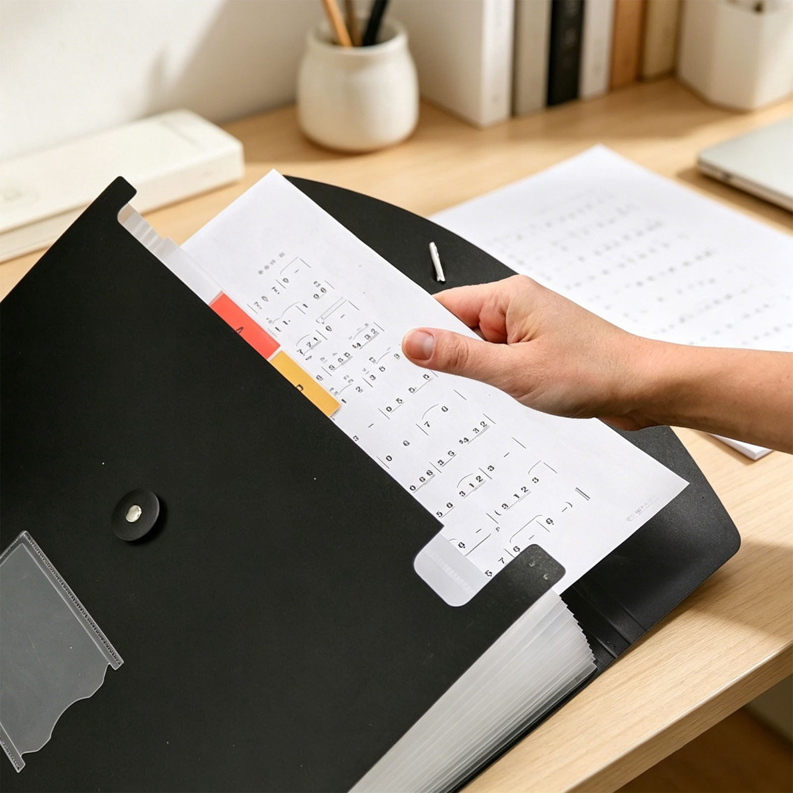 CSSJKYJ Expanding File Folder, 13 Pockets Accordion File Holder Organizer, A4 Letter Size Paper Document Receipt Organizer Accordian Filing Folder for Classroom,Home,Office and Travel