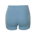 thumbnail image 3 of A2Y Women's Basic Solid Premium Cotton High Rise Bike Shorts Titanium M, 3 of 5