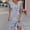 Blue, variant on QUNYINEY Short Sleeve Womens Dress Boho Casual A-Line Dress V Neck Button Mini Sundress