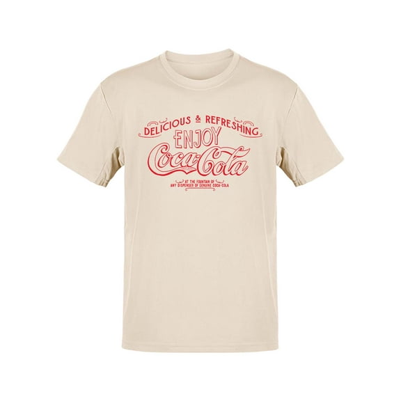 Officially Licensed Coca-Cola Enjoy Coke Fountain Design Men's T-shirt