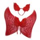 thumbnail image 5 of Alas de ángel con plumas para adultos y niños, accesorios para disfraz de ángel para fotografía Rojo, 5 of 9