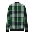 thumbnail image 5 of Plaid Shirts for Women Zip Up Shackets Jackets Casual Long Sleeve Flannel Jacket Fall Outfits for Women 2025 Green M, 5 of 6