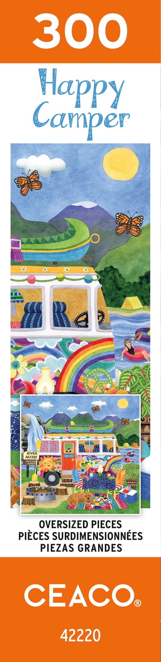 Ceaco - Happy Camper - Waterfall Camper - 300 Piece Interlocking Jigsaw Puzzle