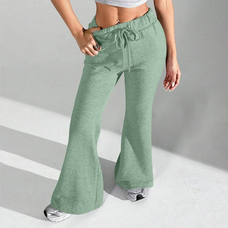 LISTHA Women's Drawstring Waist Bell Bottom Flare Leg