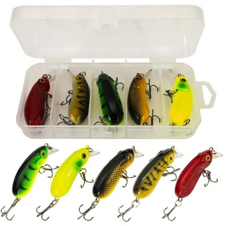 Mouse Shape Minnow Baits 5cm/9g 5Pcs Mini Crankbaits Fishing Wobbler Minnow Sinking Jerkbaits Swimbait Artificial Hard Baits For Trolling Lure
