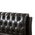 thumbnail image 6 of Contemporary Home Living Upholstered Faux Leather Tufted Panel Queen Bed - 88" - Brown, 6 of 6