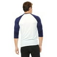 thumbnail image 3 of Men's 3/4 Sleeve Crew Neck Baseball Shirt, Casual Dynamic Cotton Raglan T Shirts, Navy/White XL, 1 Pack, 3 of 7