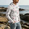 thumbnail image 4 of Men's UPF 50+ Sun Protection Shirt Anti UV Quick Dry Hoodie Long Sleeve Lightweight Fishing Hiking Swim T-Shirt Light pink L, 4 of 6