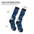 thumbnail image 2 of Compression Socks For Women And Men - Bohemian Cute Duck Navy Blue Compression Socks Circulation For Workout, 2 of 2