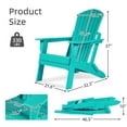 thumbnail image 5 of Aoodor Outdoor Folding Adirondack Chair 33.4x29.5x37.2 Inch, 5 of 9