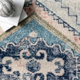 thumbnail image 6 of nuLOOM Chase Faded Vintage Medallion Area Rug, 2' 8" x 8', Runner, Light Pink, 6 of 9