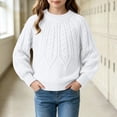 thumbnail image 6 of StSilkitty Boys Girls Pullover Sweaters Long Sleeve Crewneck Cable Knit Sweater Tops Fall Winter Warm Clothes Size 6-12, 6 of 7