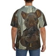 thumbnail image 5 of Fotbe Steampunk Space Mice Warriors print Short Sleeve Button Down Shirts for Men Casual Summer Beach Wrinkle Free Shirt-4X-Large, 5 of 7
