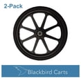 thumbnail image 6 of 2 Pack Flat Free Replacement Wheels for Lawn and Garden Carts 5/8" Axle Bearings 20 Inch Diameter Solid Tire Compatible with Rubbermaid Big Wheel, 6 of 7