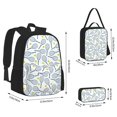 thumbnail image 2 of Pofeuu Tennis Rackets And Balls Print Backpack Travel Backpacks With Lunch Bag Pencil Bag Set 3 pcs Set Cartoon Backpack, 2 of 7