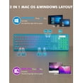 thumbnail image 3 of Wireless Keyboard and Mouse Combo, RGB Backlit, Rechargeable & Light Up Letters, Full-Size, Soft Typing, Sleep Mode, 2.4GHz Quiet Keyboard Set for Ma, 3 of 9