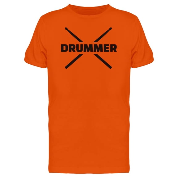 Drum Sticks Word Drummer Tee Men's -Image by Shutterstock