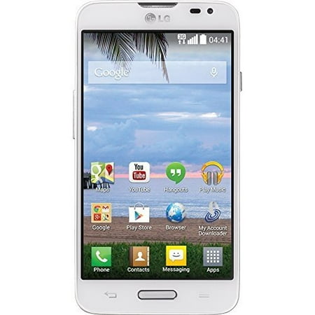 LG Ultimate 2 L41C White Android Prepaid Phone with Triple Minutes Tracfone