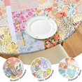 thumbnail image 4 of Pioneer Flower Floral Print Pattern Round Fitted Tablecloth with Elastic Edge,Dining Table Cover Waterproof,Outdoor Round Tablecloth for Camping,Dining,Indoor and Outdoor, 4 of 7