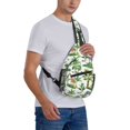 thumbnail image 7 of Sling Bag for Men, zebra Giraffe Tropical palm tree Fanny Pack Crossbody Bags Shoulder Chest Bag, Small Gym Bag Anti Theft Crossbody Backpack Daypack for Travel Sports Running Hiking, 7 of 7
