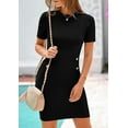 thumbnail image 6 of PRETTYGARDEN Womens Spring Dresses Summer Work Business Casual Bodycon Short Sleeve Sweater Cocktail Sheath Dress, 6 of 7