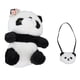 thumbnail image 1 of Linda almohada de felpa de Panda, suave, cómoda, lavable, simulación de Panda, muñeco de peluche de juguete con decoración de flores de 9,8 pulgadas, 1 of 5
