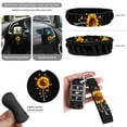 thumbnail image 6 of Jeiento Sunflower Car Seat Covers Full Set for Women Men, Paw Print Steering Wheel Cover, Seatbelt Covers, Automotive Car Garbage Cans, Rear View Mirror Cover, Cup Holder and Keychain, 6 of 7