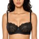 thumbnail image 3 of Sostén DOBREVA 36DD de encaje push up balconette transparente negro, 3 of 7