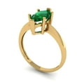 thumbnail image 2 of 1.5 ctw Solitaire Anniversary Ring for Women | Marquise Cut Simulated Emerald | Hyperallergenic Solid 18K Yellow Gold, 2 of 5