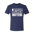 thumbnail image 2 of Jesus Matters Christian Love God Church | Mens Inspirational/Christian Premium Tri Blend T-Shirt, Vintage Navy, X-Large, 2 of 3