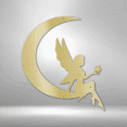 thumbnail image 2 of Fairy Moon Steel Sign Laser Cut Powder Coated Home & Office Metal Wall Decor Multiple Sizes & Colors, 2 of 5