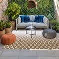 thumbnail image 2 of Brown Ombre Stripe Outdoor Rug for Patio/Deck/Porch, Non-Slip Large Area Rug 4 x 6 Ft, Modern Abstract Art Gradient Striped Indoor Outdoor Rugs Washable Area Rugs, Camping Rug Carpet Runner, 2 of 8