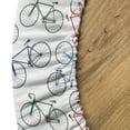 thumbnail image 5 of Ambesonne Bicycle Fitted Round Tablecloth, Abstract Plain Design, 36"- 40" Diameter, Multicolor, 5 of 5