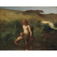 thumbnail image 3 of Jean-François Millet 24x19 Black Modern Framed Museum Art Print Titled - The Bather (1846-1848), 3 of 5