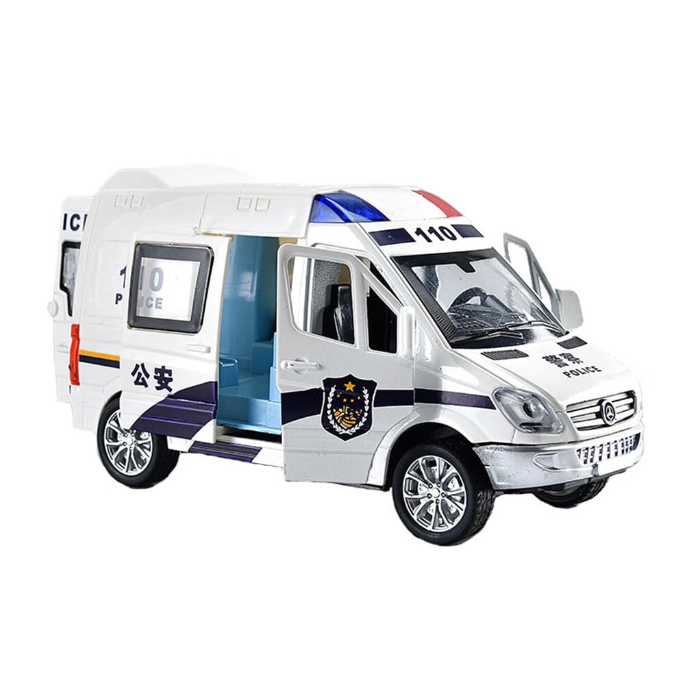 TITOUMI Ambulance Toy Car with Light and Siren Sound Effects, Friction
